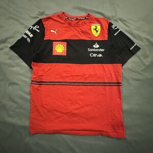 Puma Scuderia Ferrari F1 Team Shirt Mens L 2022 Colorblock Racing Tee Sports